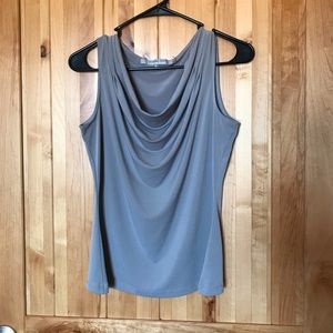 Cowl neck sleeveless blouse